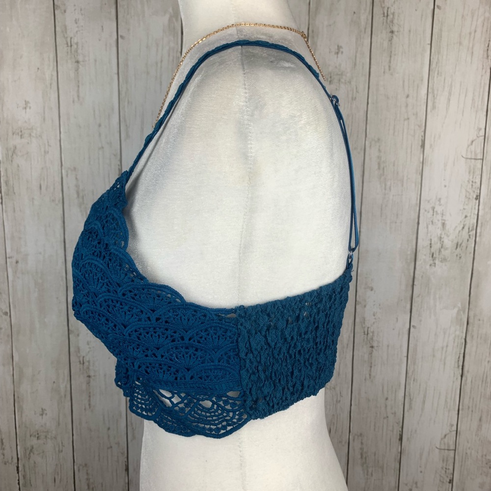 🔥SUNRISE TO SUNSET🔥BLUE LACE BRA BRALETTE TOP S/M/L NWT - Picture 6 of 8